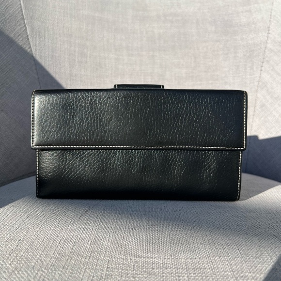 Tiffany & Co. Bi-fold long wallet leather black - Picture 2 of 7